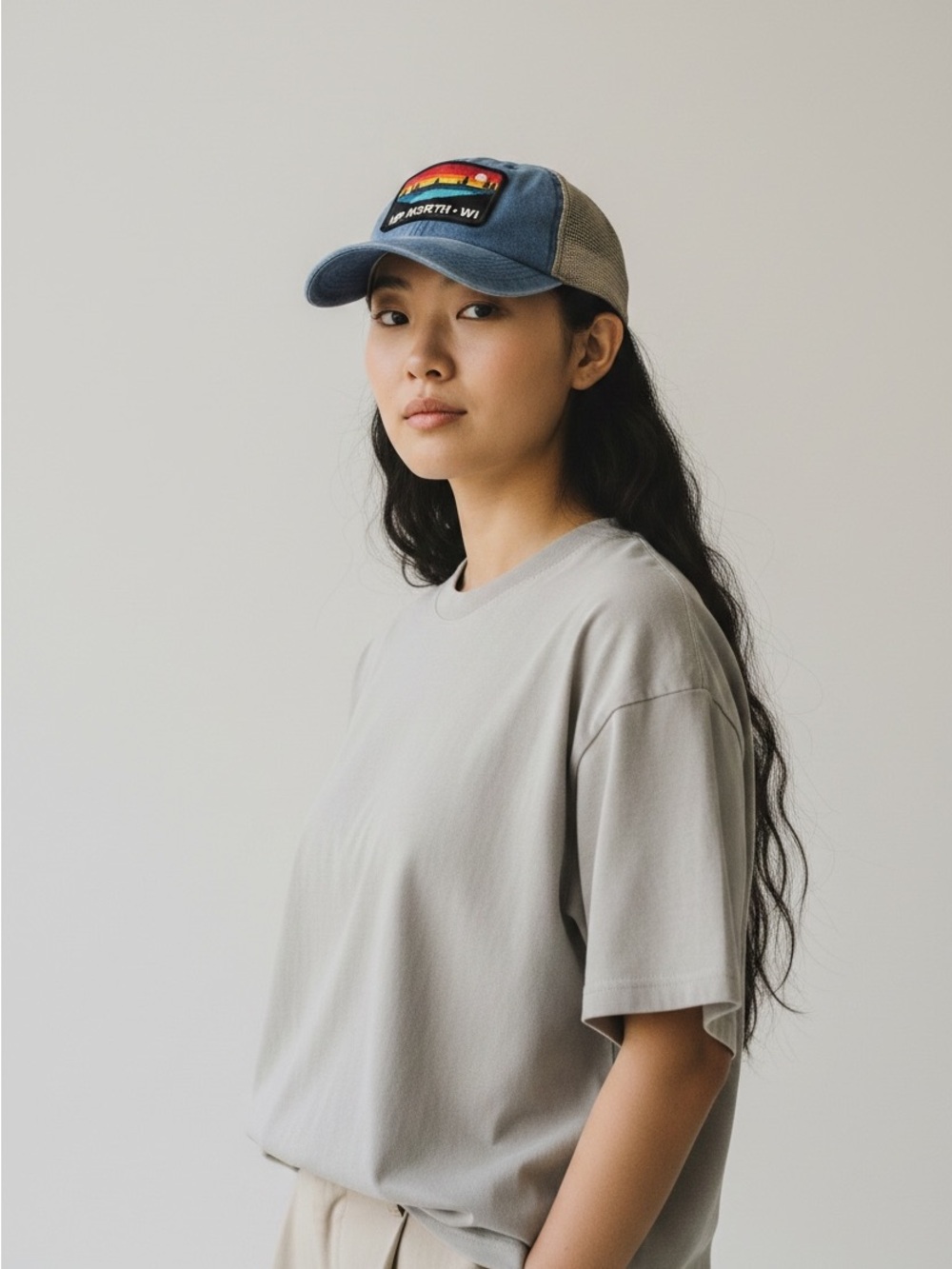 VTG VIBE "UP NORTH WI" RETRO SUNSET TRUCKER HAT